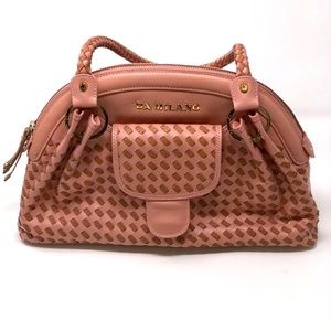 DA MILANO Pink Textured Shoulder Bag